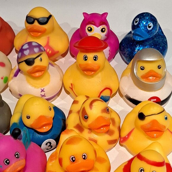 Lot of 69 assorted rubber ducks. Pirates, police men, owls, chicken, princess - Picture 15 of 16